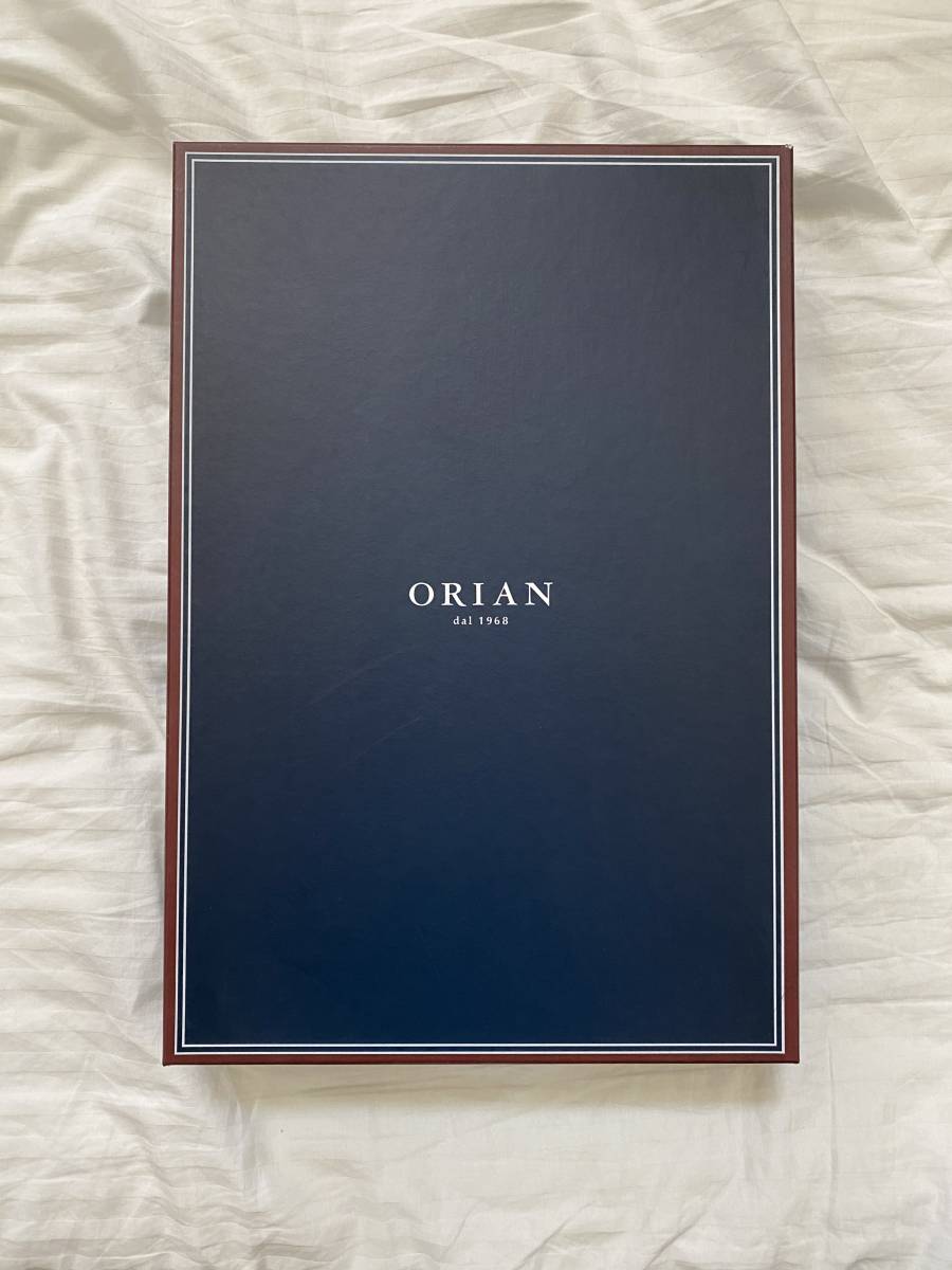 良品　化粧箱付き　ORIAN　オリアン　イタリア製 春夏シャツ　麻65％　綿35％　M　中古_画像2