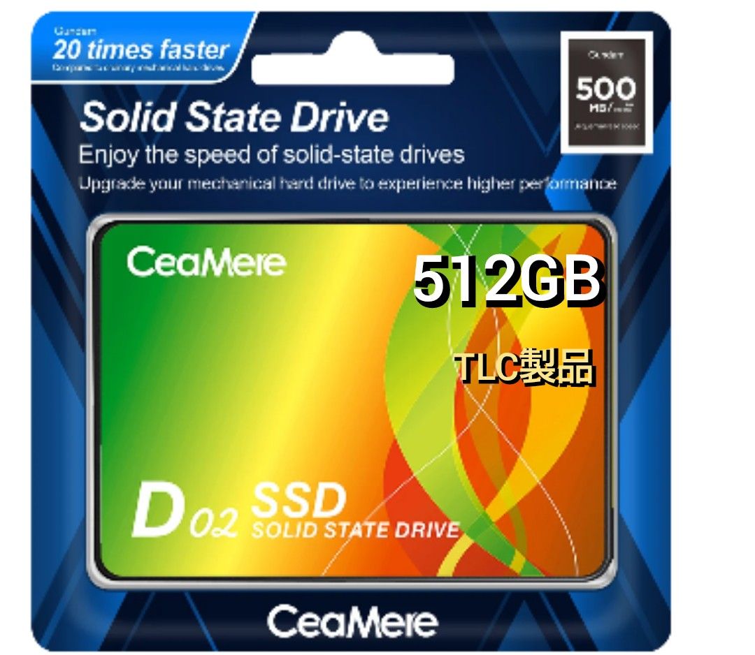 SSD 512GB CeaMere CMSSDA 2 5インチ パッケージ品 新品 3色 SSD 512GB CeaMere CMSSDA 2 5インチ パッケージ品 新品 3色