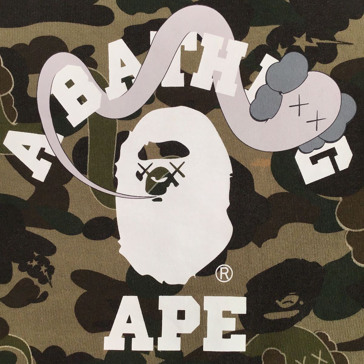 kaws × BAPE レディース bendy 1st camo 半袖スウェット tallサイズ a bathing ape apee エイプ ベイプ アベイシングエイプ カウズ ladies_画像2