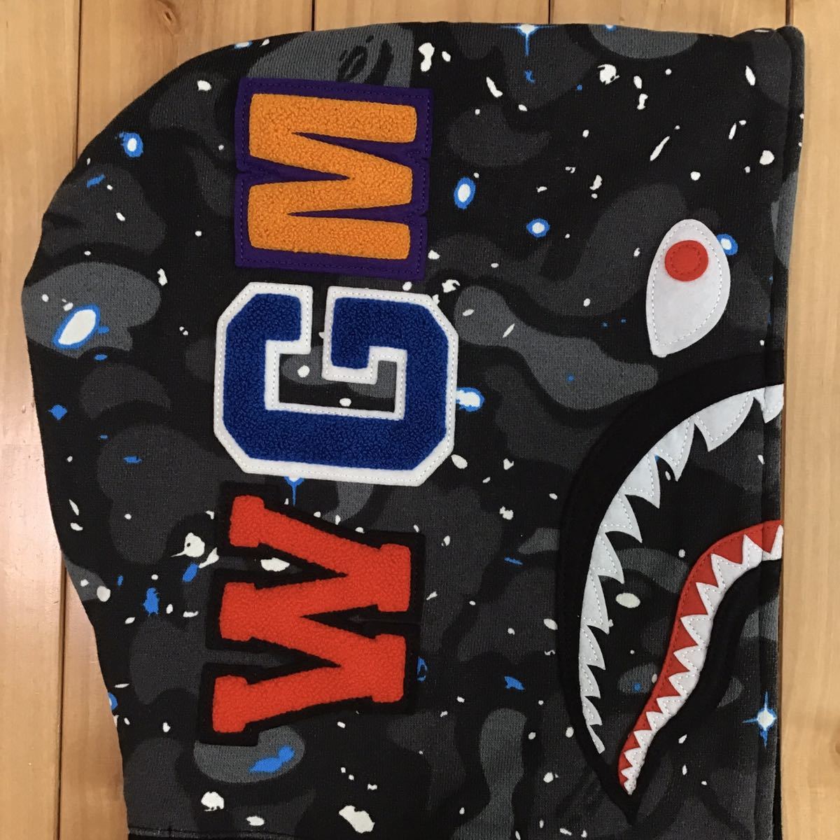☆蓄光☆ space camo シャーク パーカー Sサイズ shark full zip