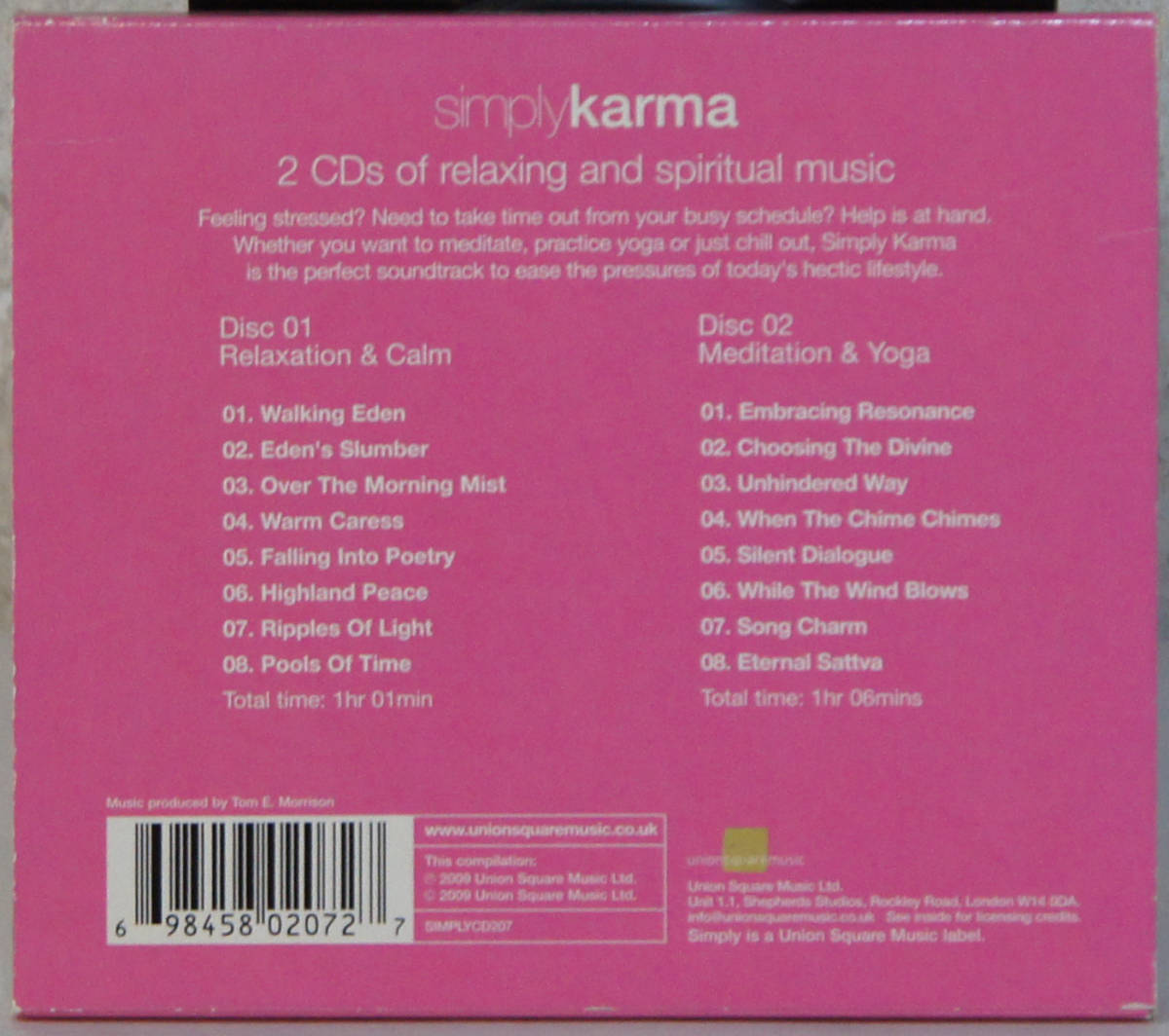 CD ● SIMPLY KARMA / 2CDS OF RELAXING AND SPIRITUAL MUSIC ●SIMPLYCD207 ヨガ ヒーリング スピリチュアル Y225_画像2