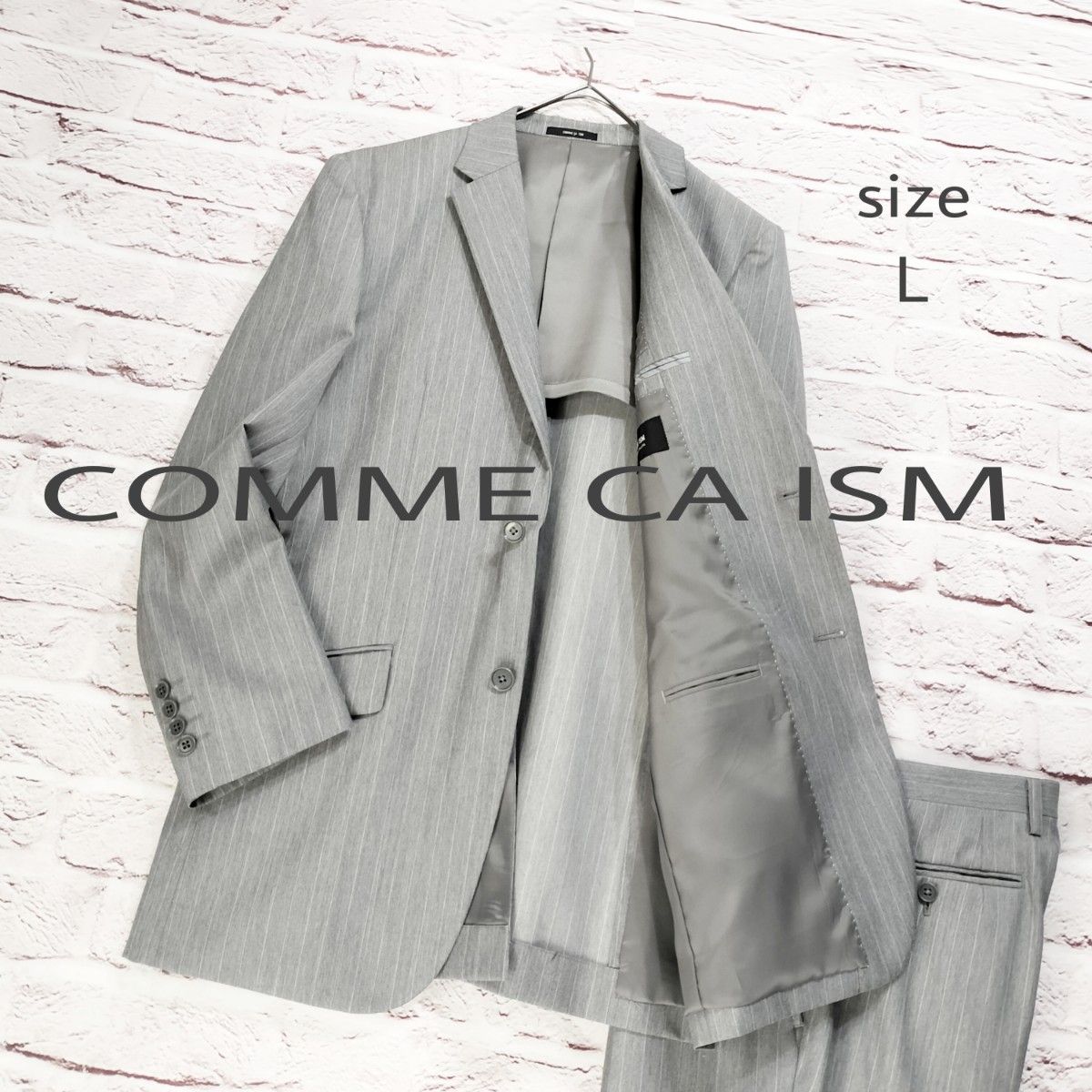 美品】コムサイズム COMME CA ISM セットアップ スーツ ピン 美品】コムサイズム COMME CA ISM セットアップ スーツ ピン