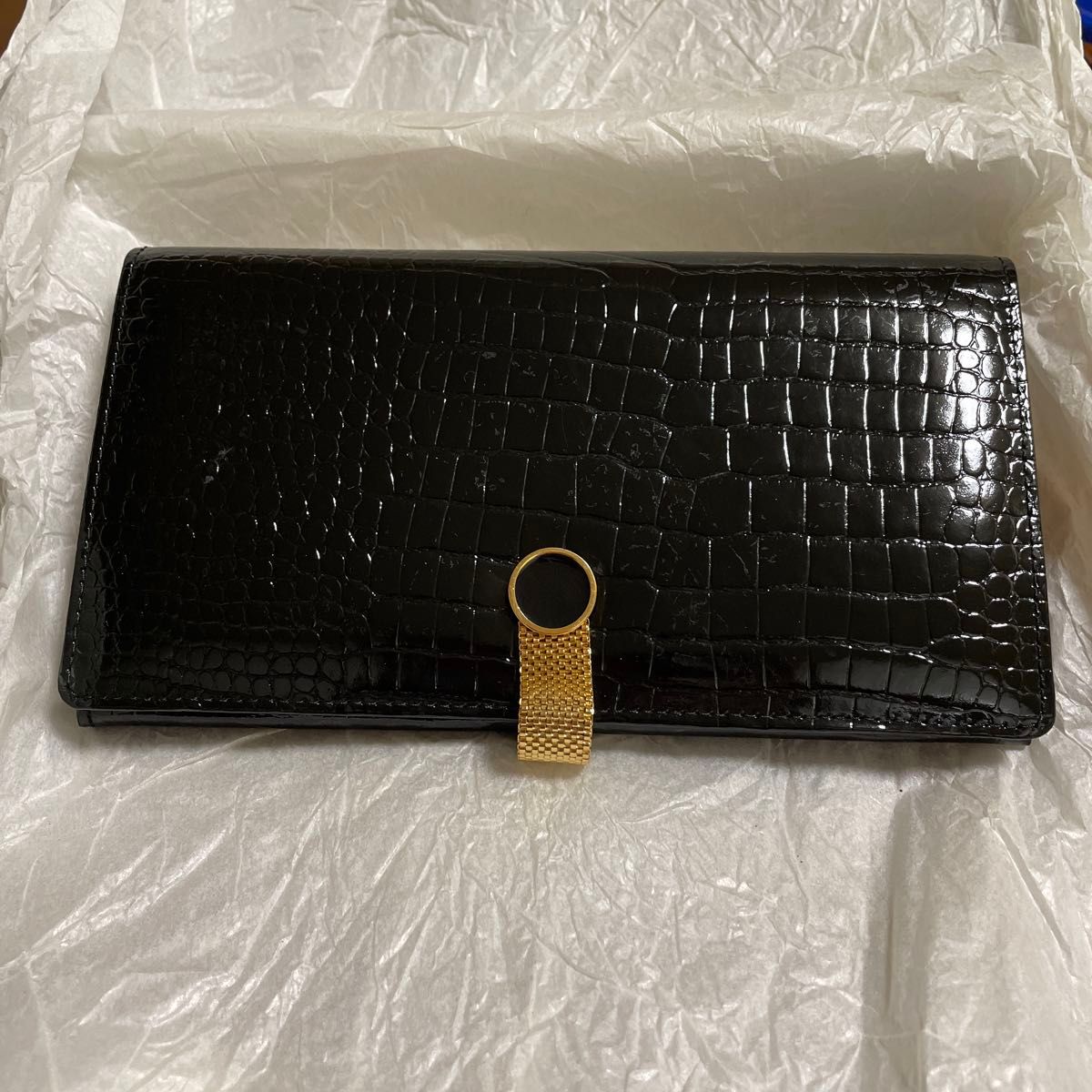 長財布 クロコダイル調 ブラック ゴールド金具|Yahoo!フリマ 長財布 クロコダイル調 ブラック ゴールド金具|Yahoo!フリマ
