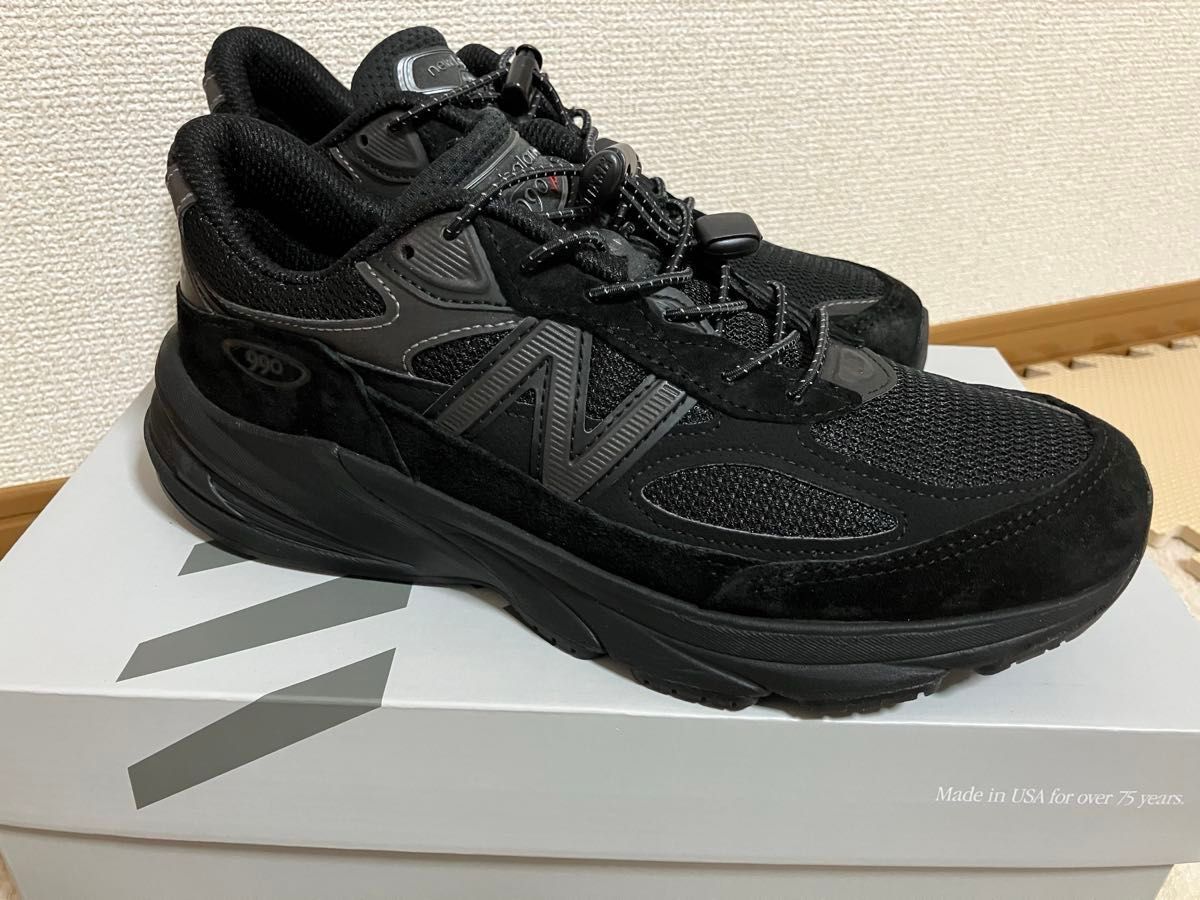 ほぼ新品同様】New Balance 990 v6 BB6 トリプルブラック 25cm ほぼ新品同様】New Balance 990 v6 BB6 トリプルブラック 25cm