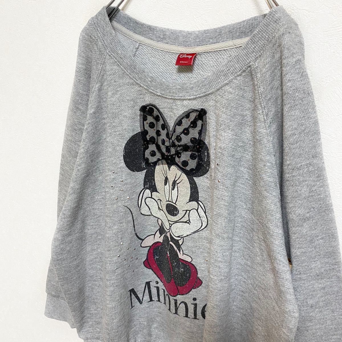 Paypayフリマ 廃盤 ディズニー ミニーマウス スウェット レディース M グレー 古着 Disney ミニー ミニーちゃん 水玉 ドット ロゴ スタッズ イラスト Paypayフリマ 廃盤 ディズニー ミニーマウス スウェット レディース M グレー 古着 Disney ミニー ミニーちゃん 水玉 ドット ロゴ スタッズ イラスト