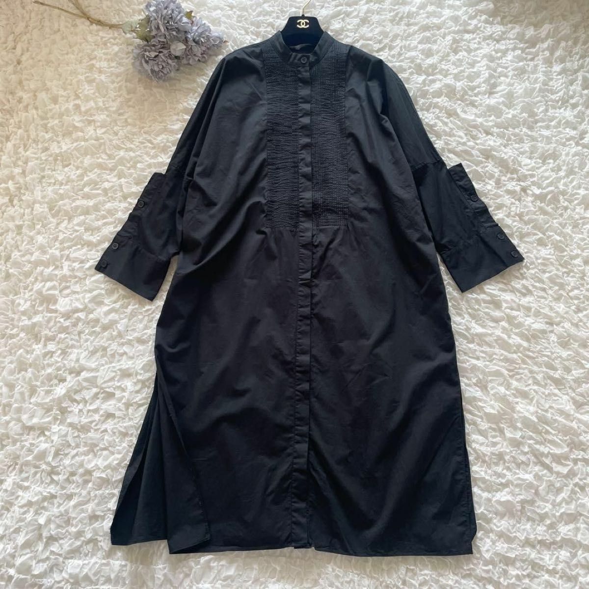 ☆ドイツ発*ZARA*新作*ポプリンシャツワンピ/CAMEL☆ ZARA/ザラ タック入りポプリンワンピース シャツワンピ オーバー