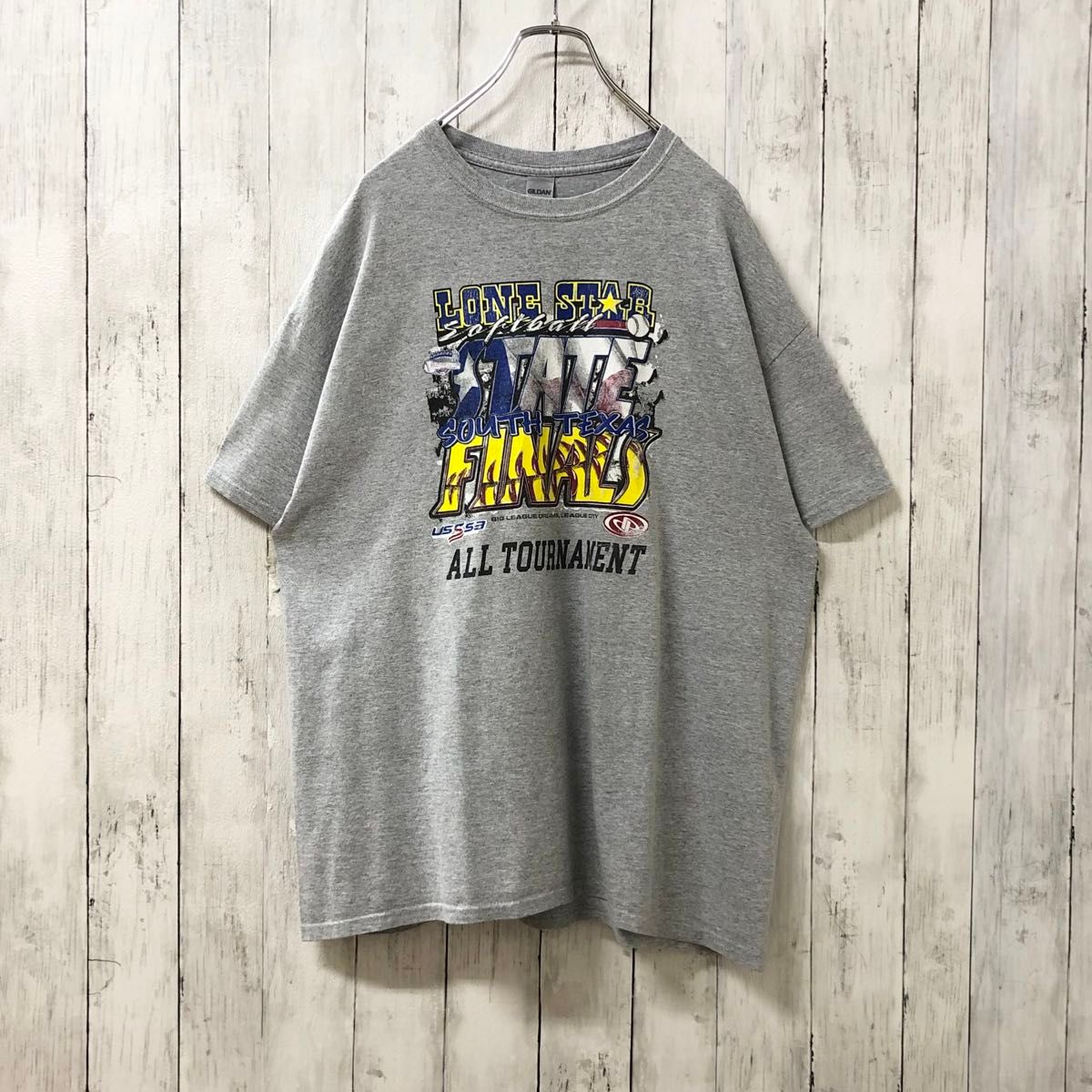 ギルダン US アメリカ古着 ベースボール プリント 半袖Tシャツ ギルダン US アメリカ古着 ベースボール プリント 半袖Tシャツ