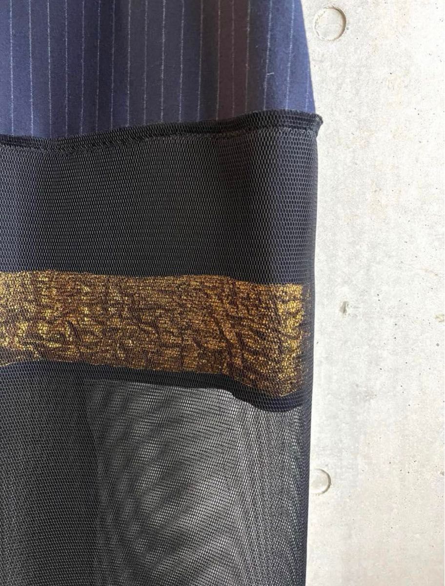 DRIES VAN NOTEN キャミソールワンピース ネイビー ピン DRIES VAN NOTEN キャミソールワンピース ネイビー ピン