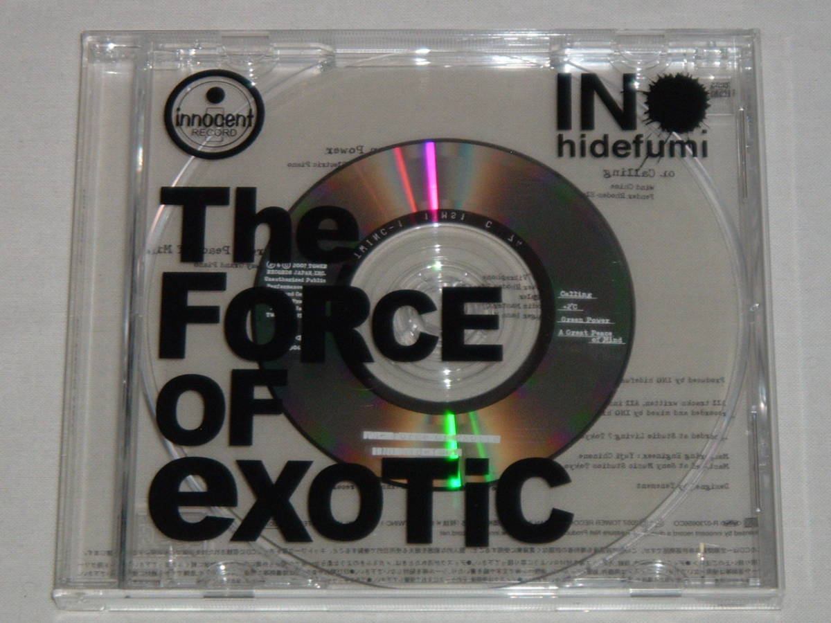 INO hidefumi/The Force of Exotic/CDアルバム Calling Green Power +2℃ A Great Peace of Mind イノ・ヒデフミ 猪野秀史_画像1