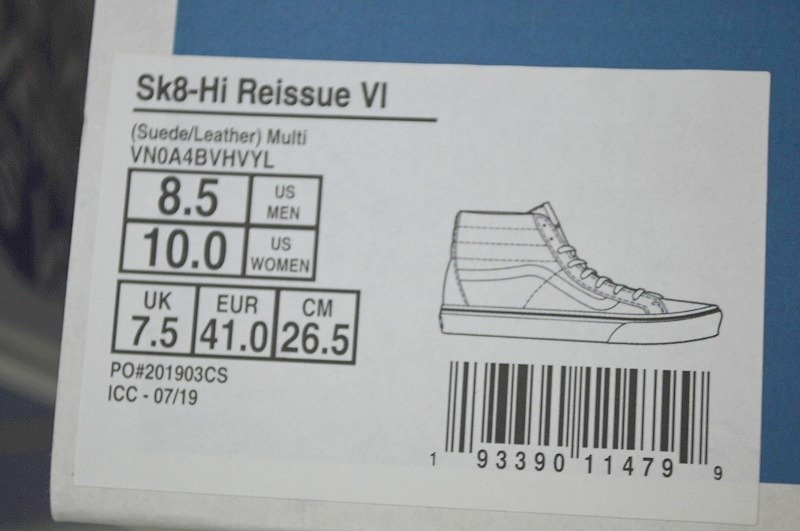 新品未使用 日本未発売モデル VANS バンズ SK8-HI REISSUE VLT LX ボルト スエード マルチカラー 定価15,800円 US8.5 26.5センチ_画像10