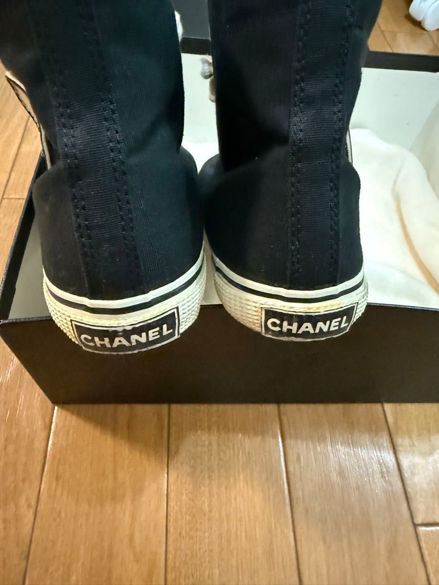 CHANEL ヴィンテージ ハイカットスニーカー 36|Yahoo!フリマ CHANEL ヴィンテージ ハイカットスニーカー 36|Yahoo!フリマ