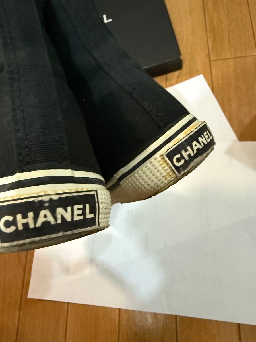 CHANEL ヴィンテージ ハイカットスニーカー 36|Yahoo!フリマ CHANEL ヴィンテージ ハイカットスニーカー 36|Yahoo!フリマ