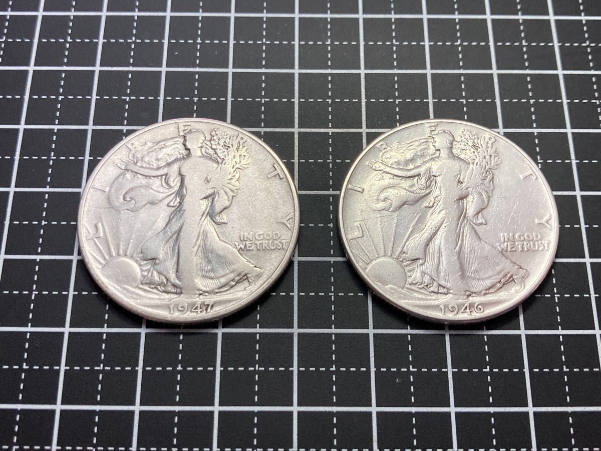 アメリカ》ウォーキングリバティハーフダラー銀貨(1946年 1947年 アメリカ》ウォーキングリバティハーフダラー銀貨(1946年 1947年