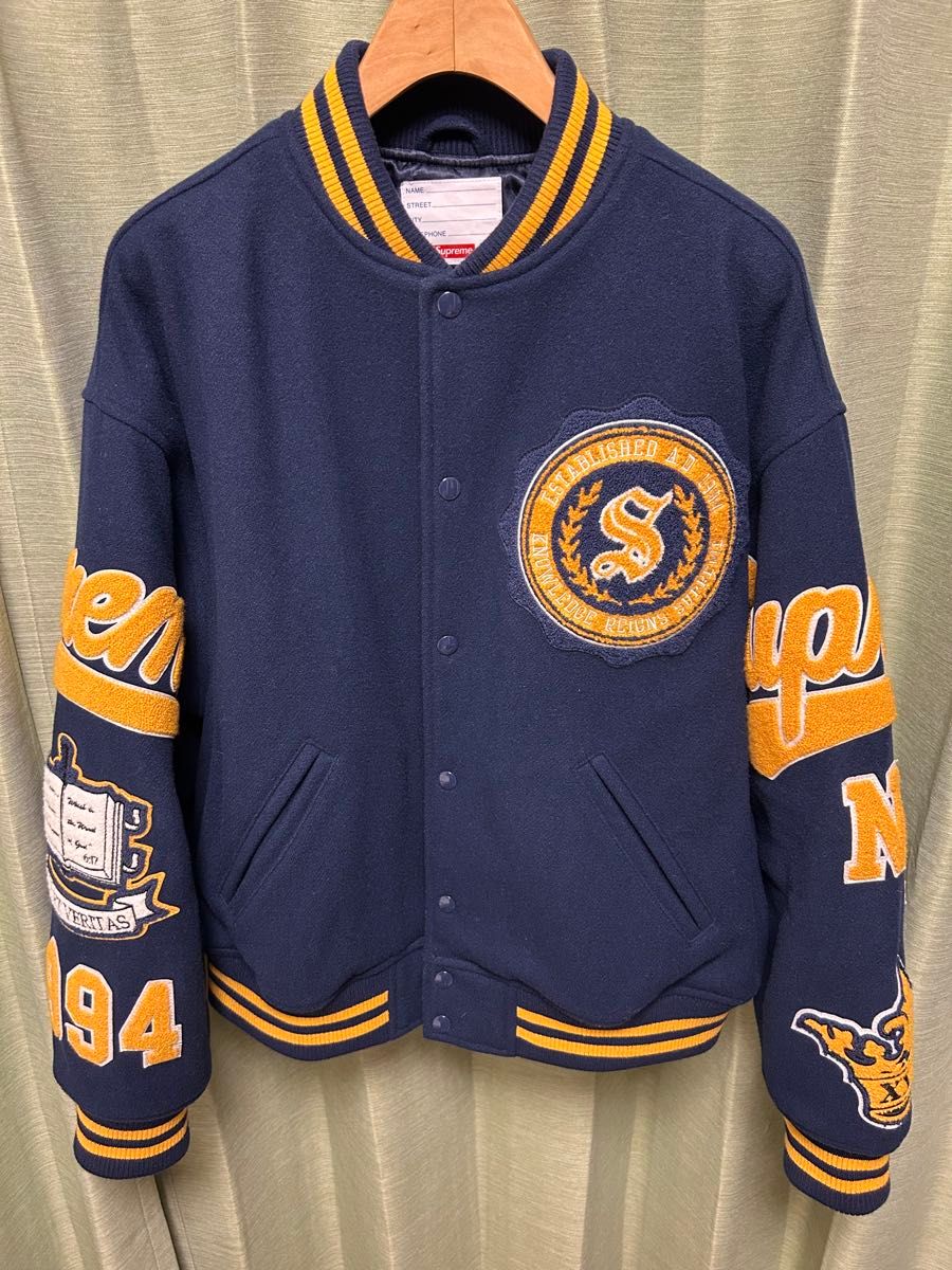 Supreme Veritas Varsity Jacket Navy サイズ L|Yahoo!フリマ Supreme Veritas Varsity Jacket Navy サイズ L|Yahoo!フリマ