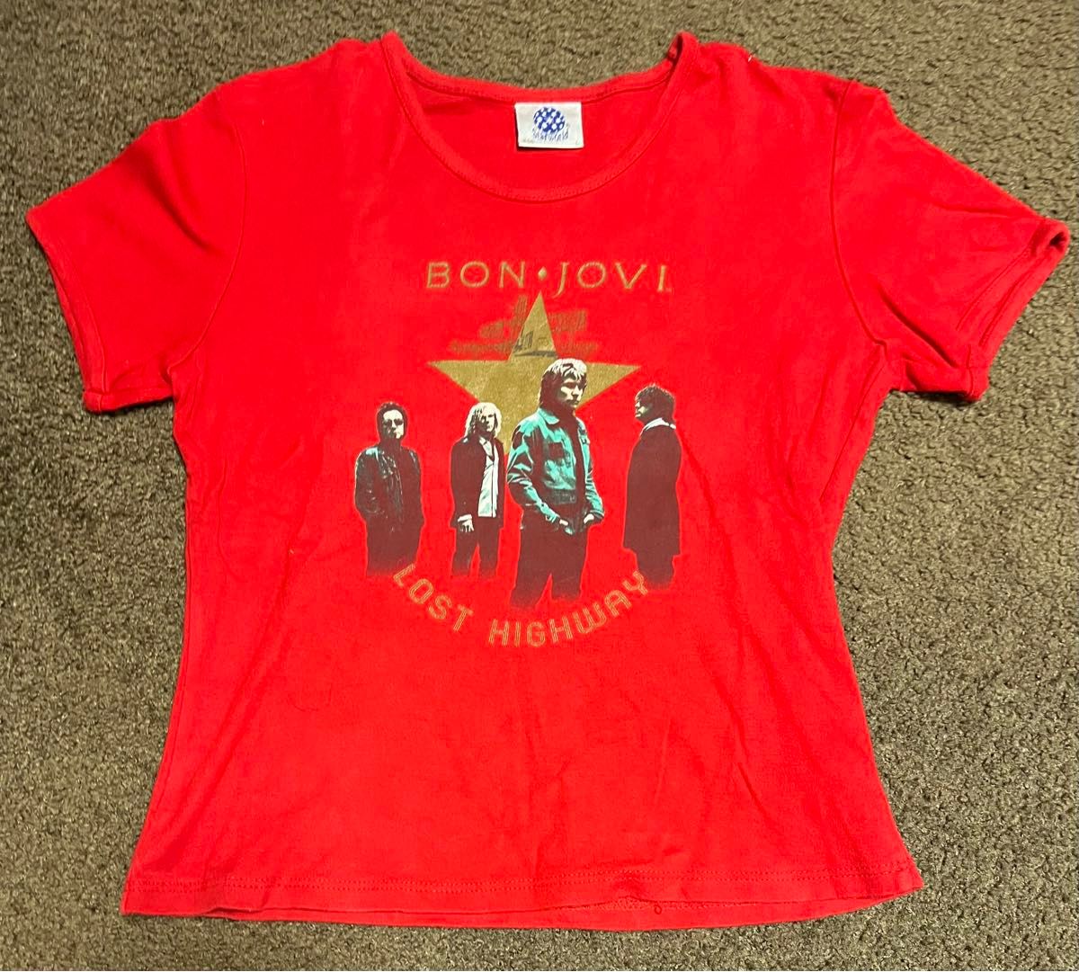 BONJOVI ボンジョヴィ Tシャツ ロックTシャツ 赤 ジョンボン BONJOVI ボンジョヴィ Tシャツ ロックTシャツ 赤 ジョンボン