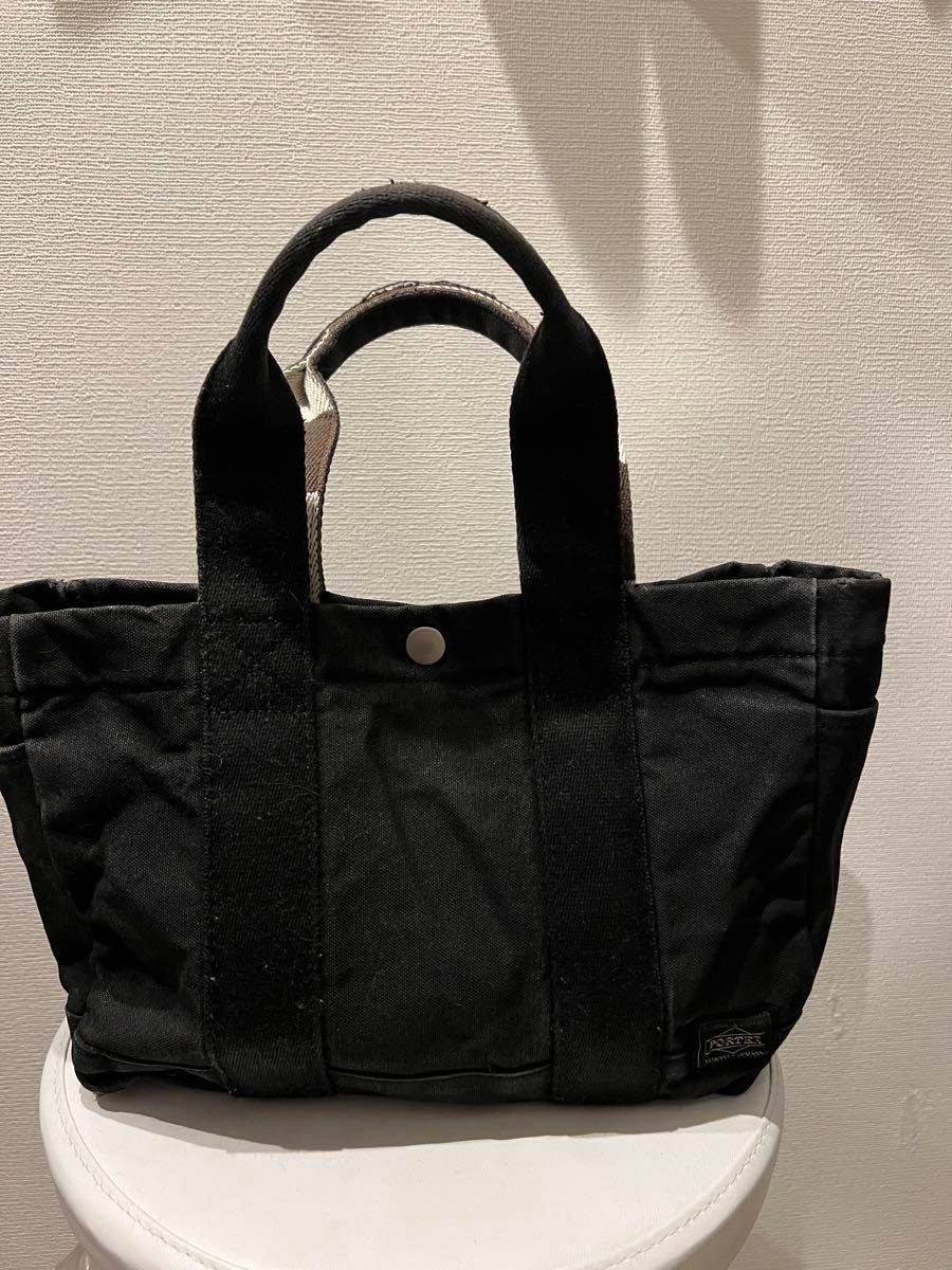 吉田カバン PORTER 黒 トートバッグ キャンバス スモーキー中古 吉田カバン PORTER 黒 トートバッグ キャンバス スモーキー中古