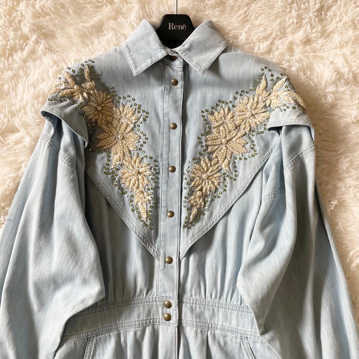 新品未使用 GUCCI グッチ ヤンキースコラボ デニム サロペット 新品未使用 GUCCI グッチ ヤンキースコラボ デニム サロペット