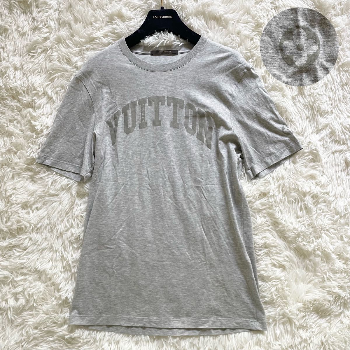 美品 LOUIS VUITTON ルイヴィトン Tシャツ ロゴ グレー サイズS 美品 LOUIS VUITTON ルイヴィトン Tシャツ ロゴ グレー サイズS