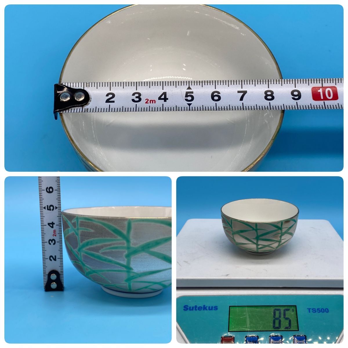 880】煎茶揃 5客セット 銀彩アシ煎茶 三洋陶器 龍峰窯 在銘 共箱 880】煎茶揃 5客セット 銀彩アシ煎茶 三洋陶器 龍峰窯 在銘 共箱