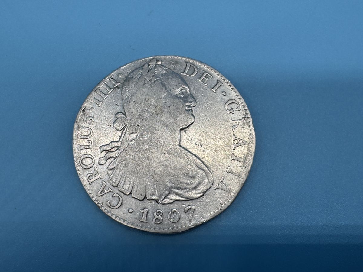 25974】 メキシコ銀貨 8レアル カルロス4世 1807年 スペイン統治 25974】 メキシコ銀貨 8レアル カルロス4世 1807年 スペイン統治