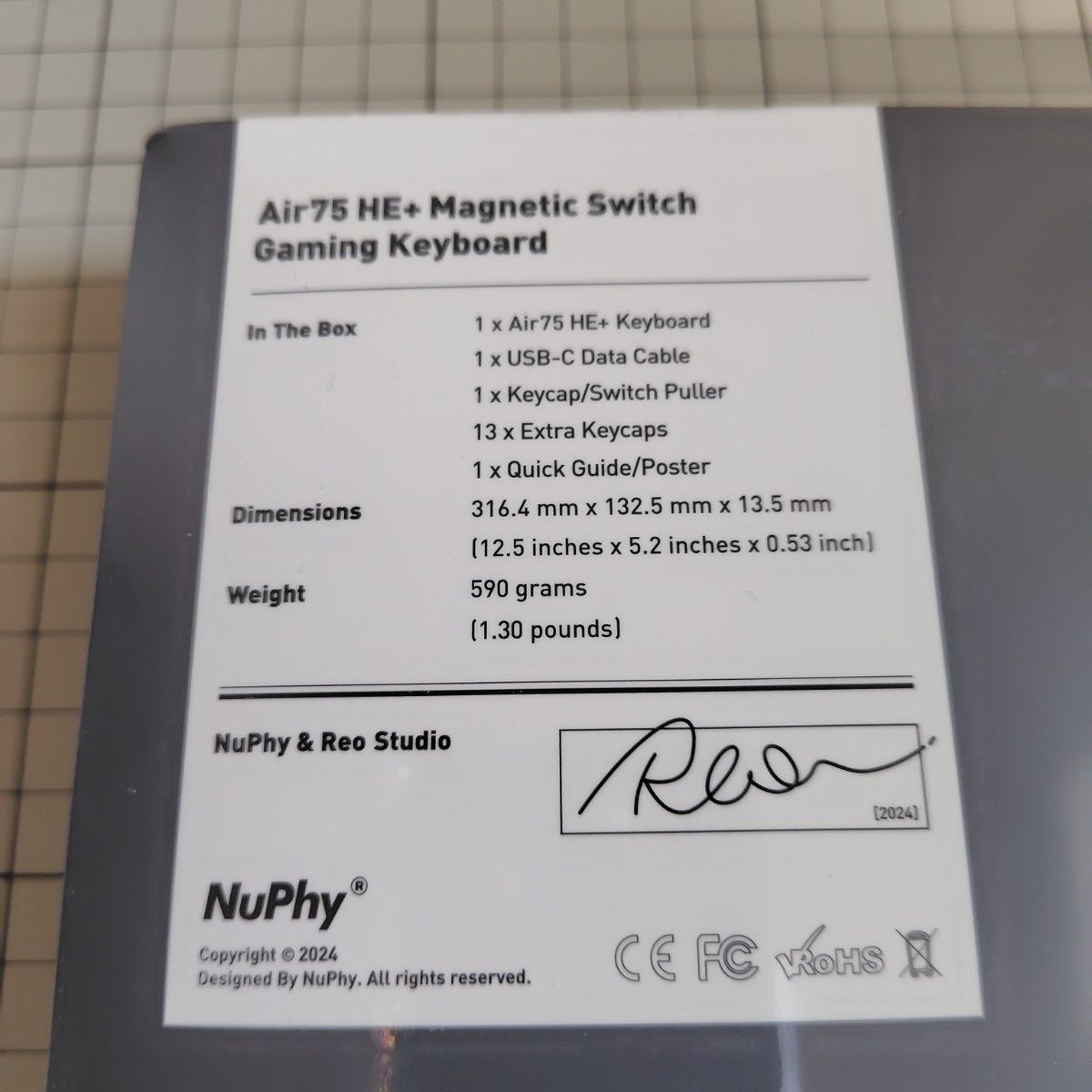 新品】 nuphy air75 he ラピッドトリガー ゲーミングキーボード 新品】 nuphy air75 he ラピッドトリガー ゲーミングキーボード