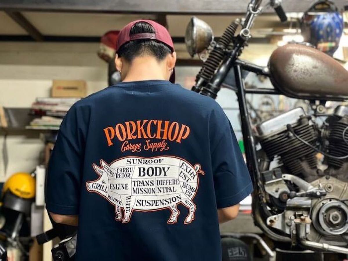 ポークチョップ PORKCHOP Tシャツ ネイビー XLサイズ|Yahoo ポークチョップ PORKCHOP Tシャツ ネイビー XLサイズ|Yahoo