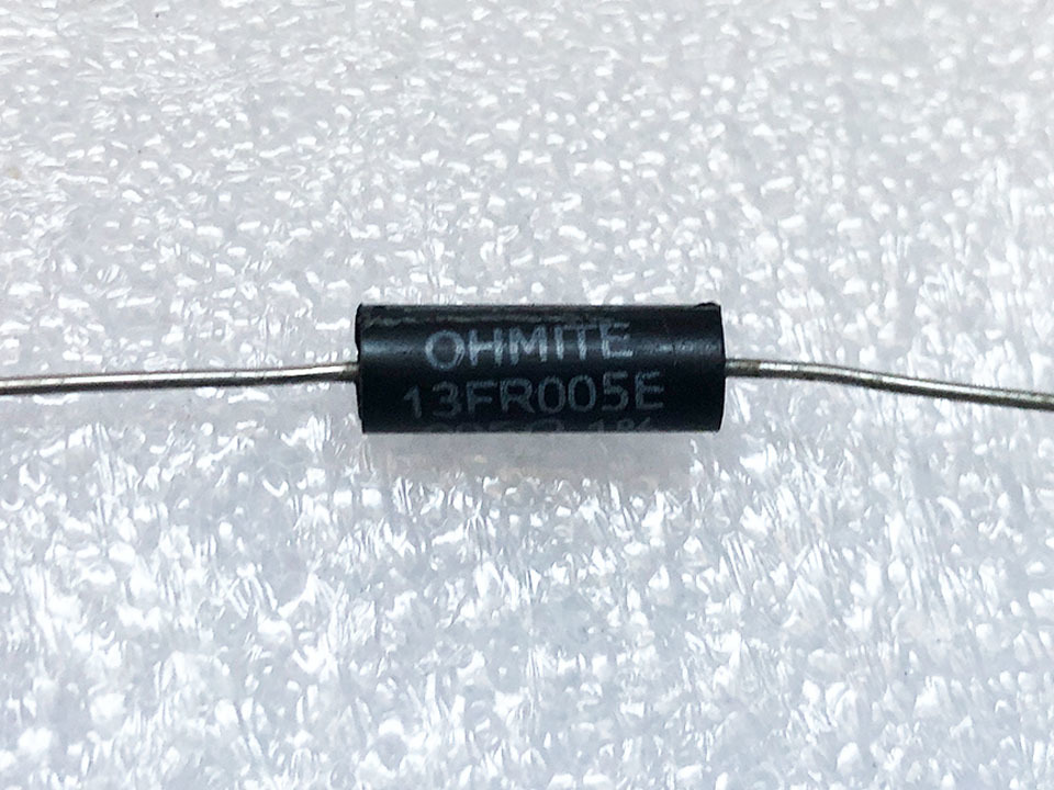 OHMITE volume line resistance vessel ±1% 3W 5mΩ 13FR005E-ND loose sale control number [F2-B0154]