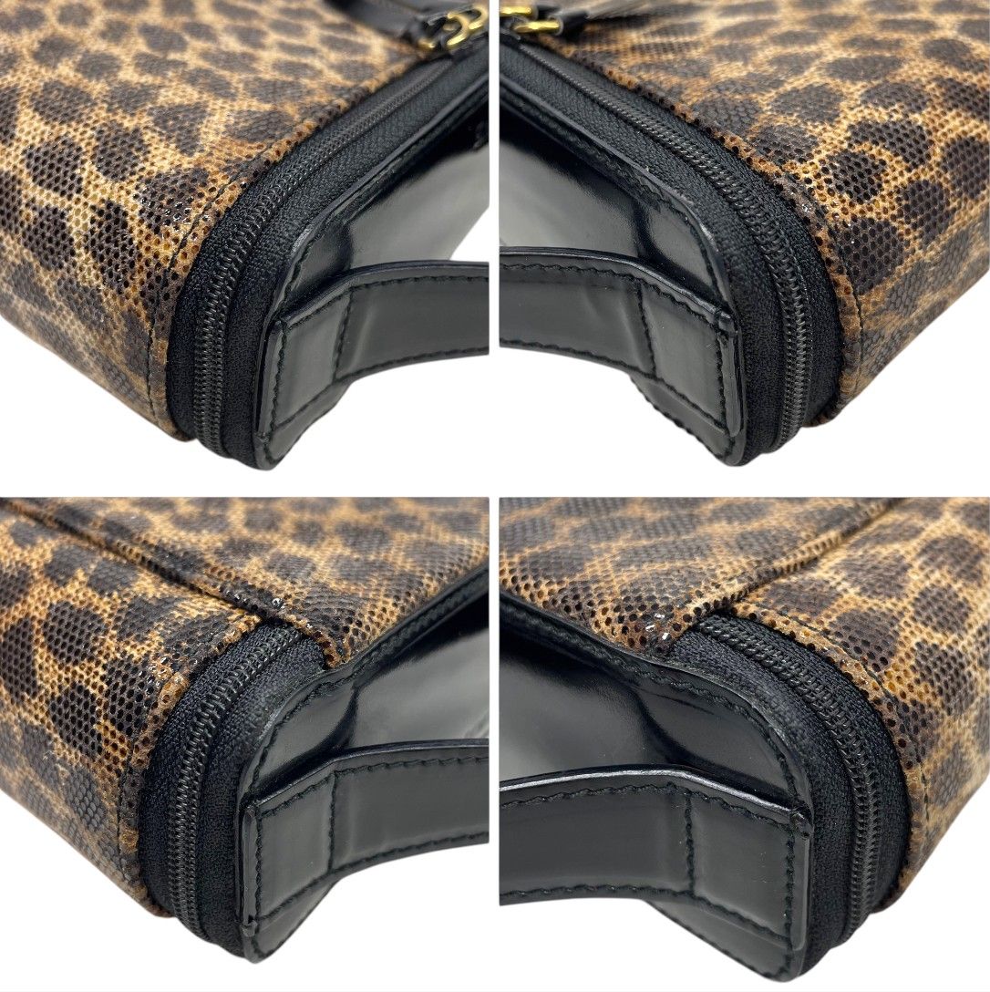LOEWE ロエベ バニティバッグ コスメポーチ レオパード ヒョウ柄 LOEWE ロエベ バニティバッグ コスメポーチ レオパード ヒョウ柄