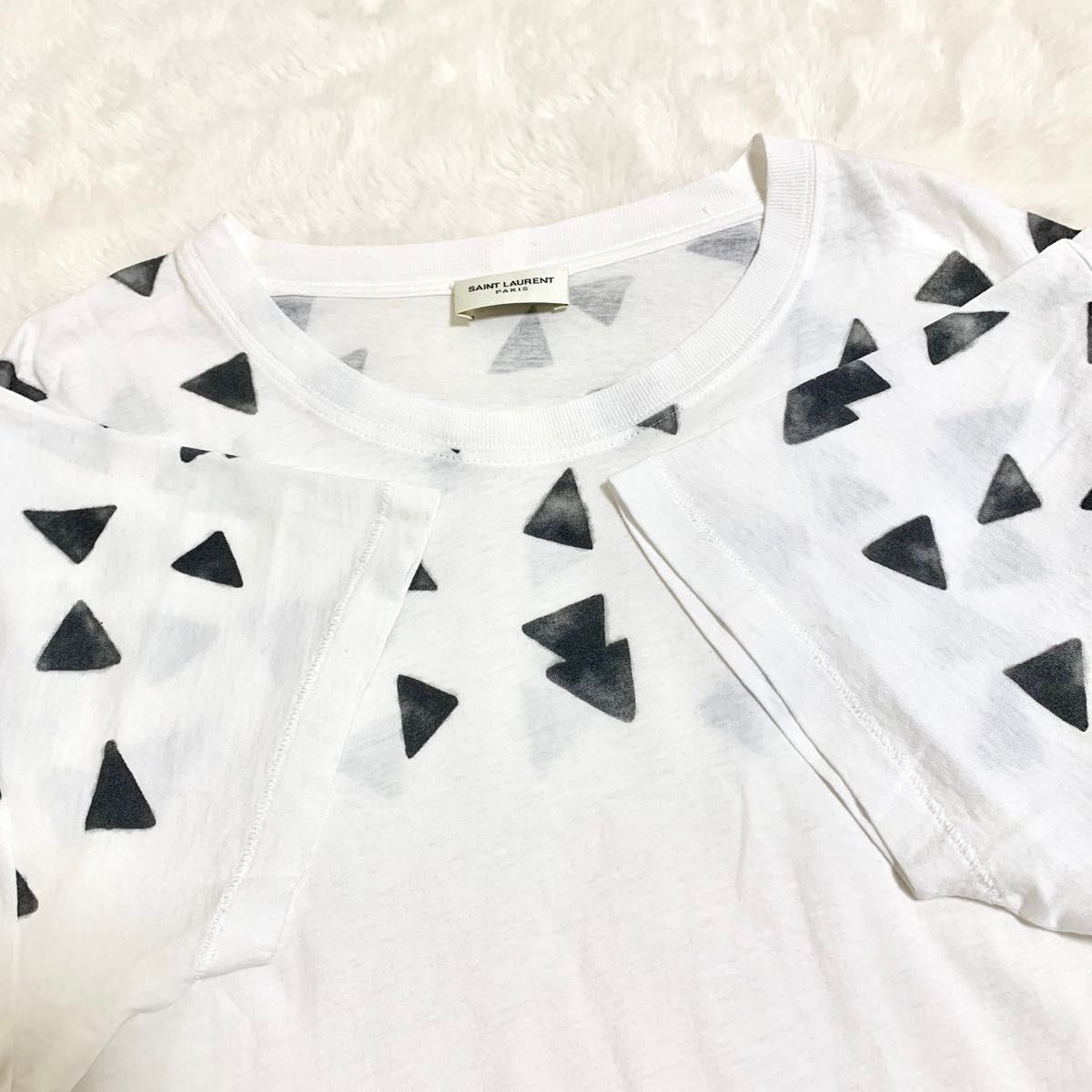 SAINT LAURENT PARIS エディ期 トライアングル Tシャツ S|Yahoo SAINT LAURENT PARIS エディ期 トライアングル Tシャツ S|Yahoo