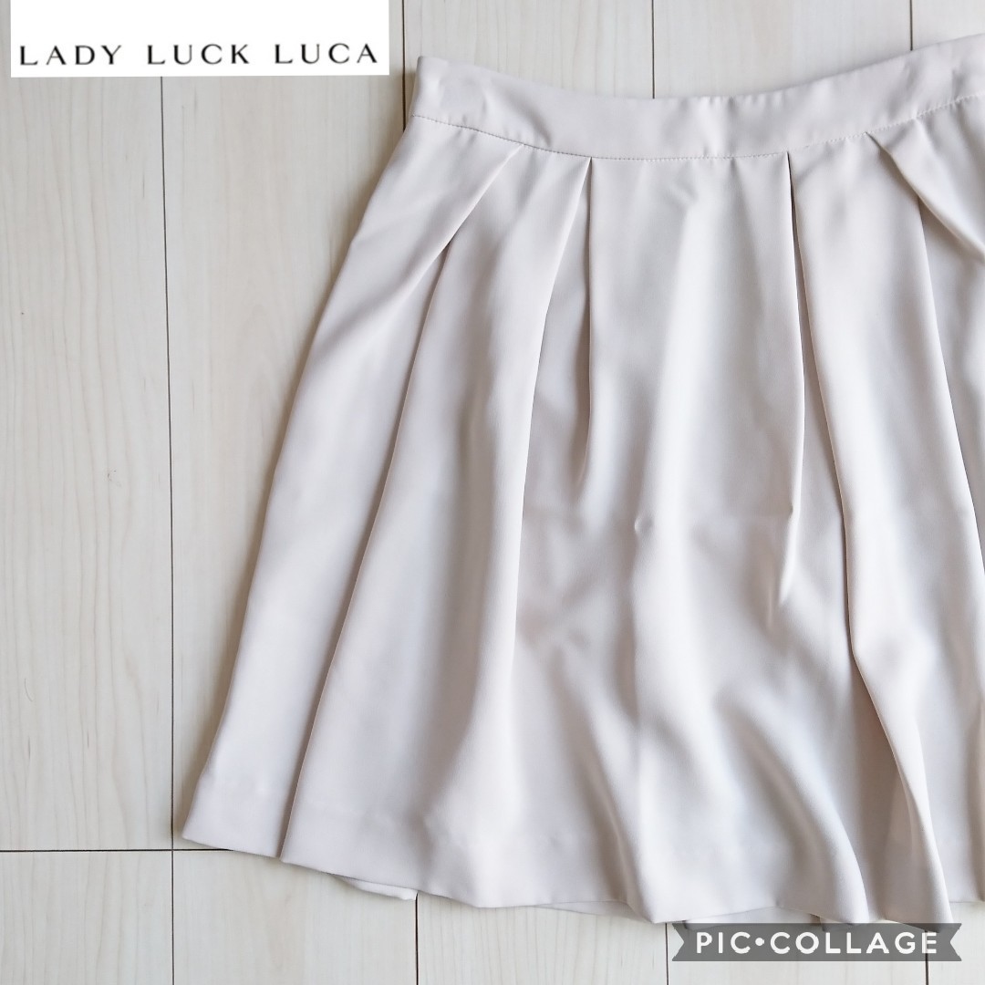 【LUCA/LADY LUCK LUCA】極美品◎日本製＊シンプルフレアスカート