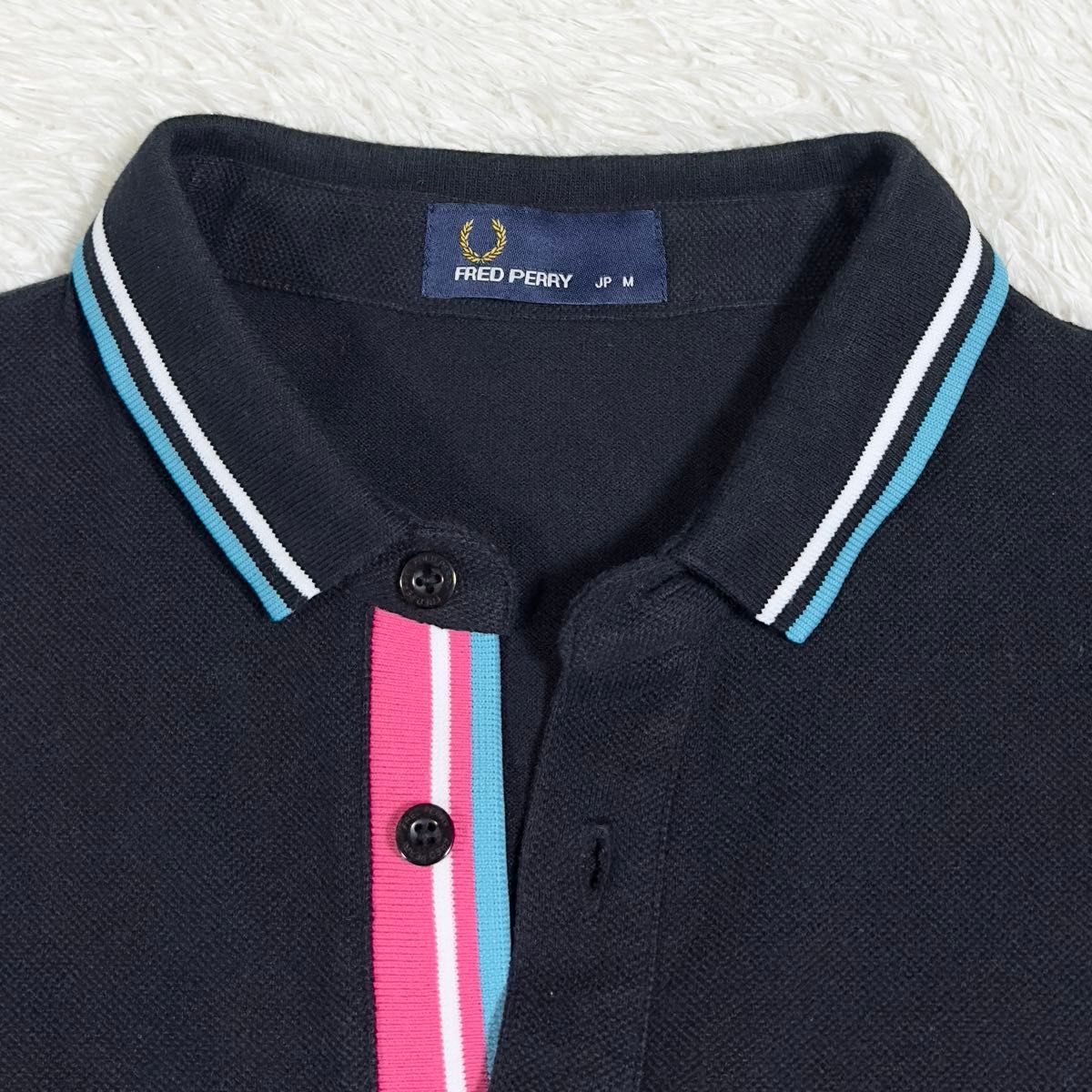 美品/FRED PERRY フレッドペリー 半袖 鹿の子 ポロシャツ 刺繍 美品/FRED PERRY フレッドペリー 半袖 鹿の子 ポロシャツ 刺繍
