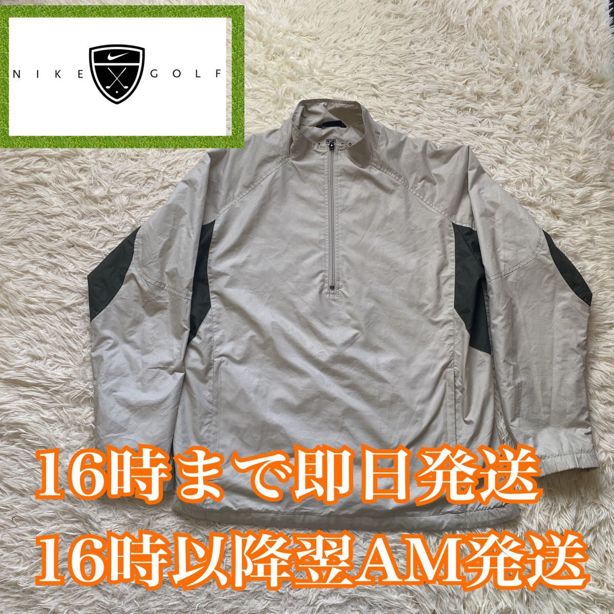 NIKE GOLFナイキゴルフ ハーフジップ半袖ナイロンジャケット L NIKE GOLFナイキゴルフ ハーフジップ半袖ナイロンジャケット L
