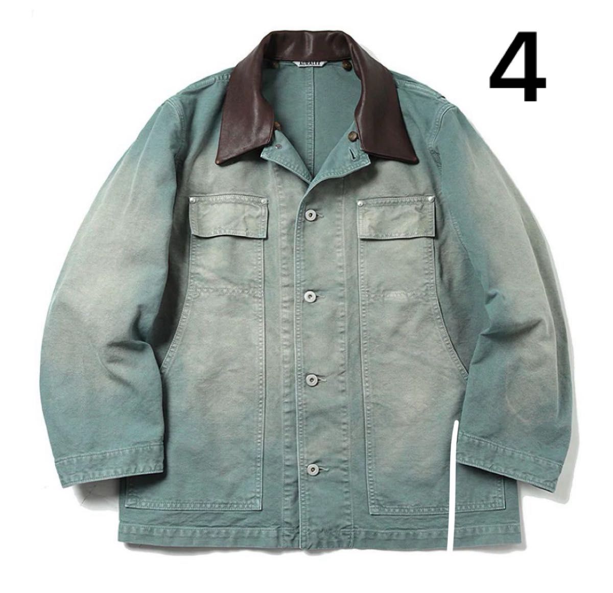 4 AURALEE ORGANIC COTTON DUCK BLOUSON ASH GREEN|Yahoo 4 AURALEE ORGANIC COTTON DUCK BLOUSON ASH GREEN|Yahoo
