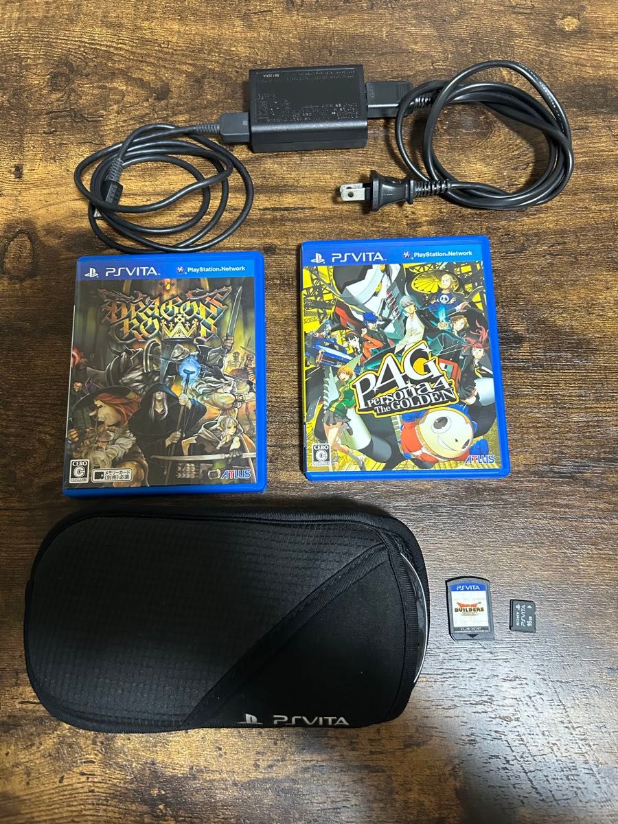 最終値下げ PSVita 本体 ソフト3本 充電器 ケース メモリー 最終値下げ PSVita 本体 ソフト3本 充電器 ケース メモリー