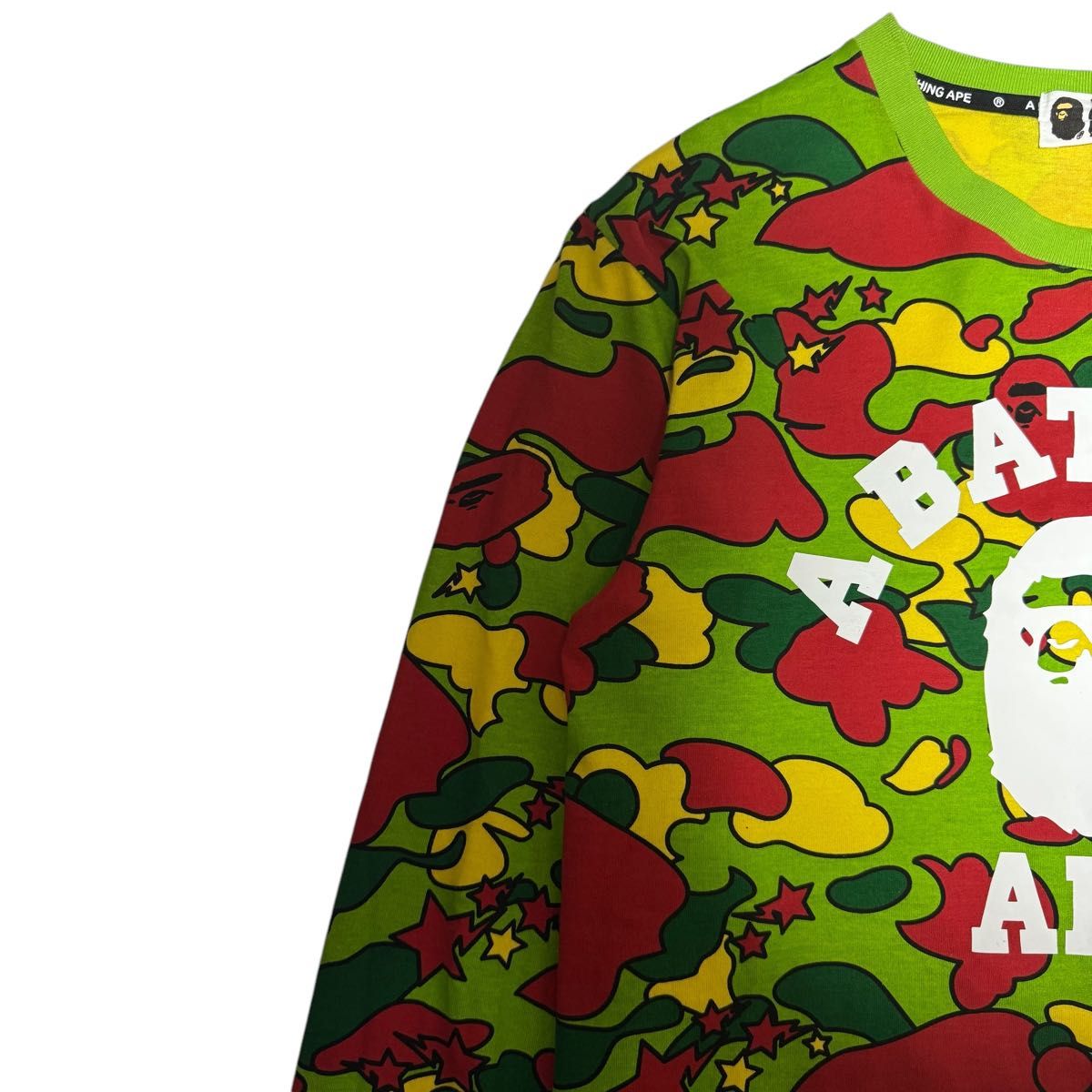 A BATHING APE アベイシングエイプ STA CAMO COLLEGE L/S TEE A BATHING APE アベイシングエイプ STA CAMO COLLEGE L/S TEE