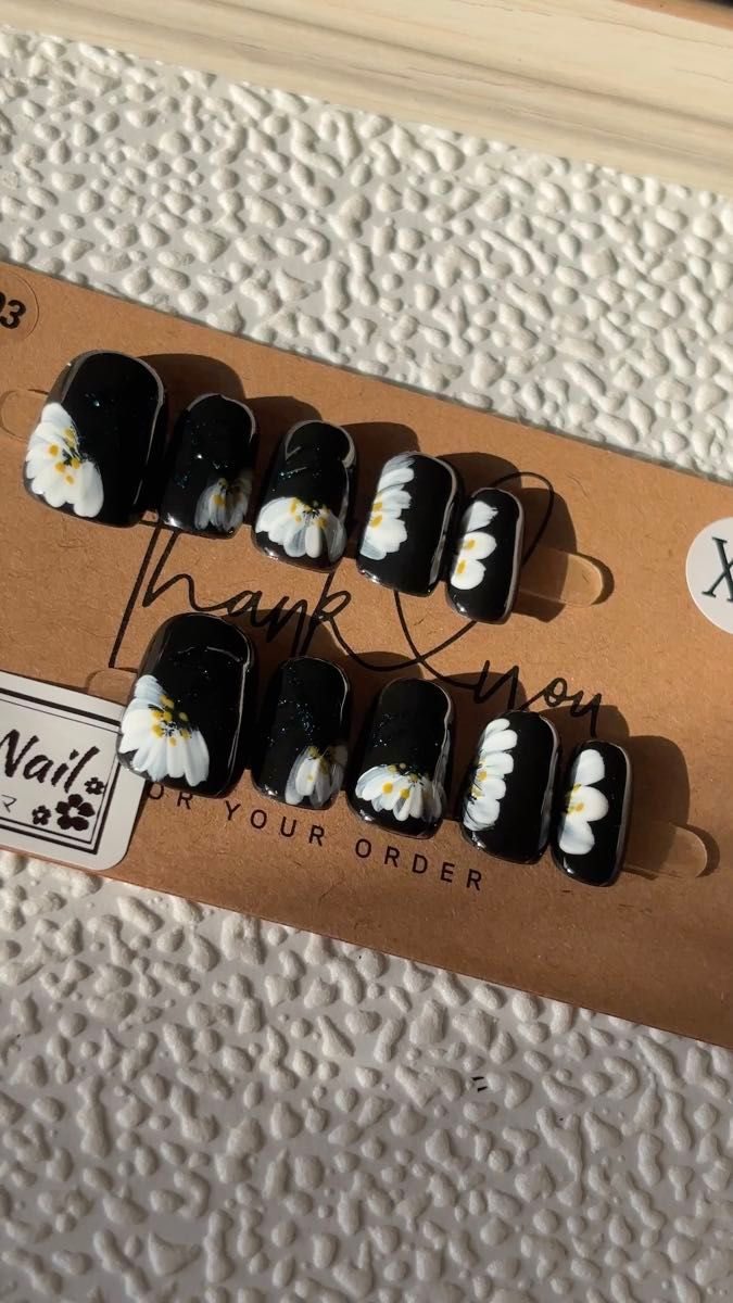 No.293 ネイルチップ サイズxs お花ネイル 現品