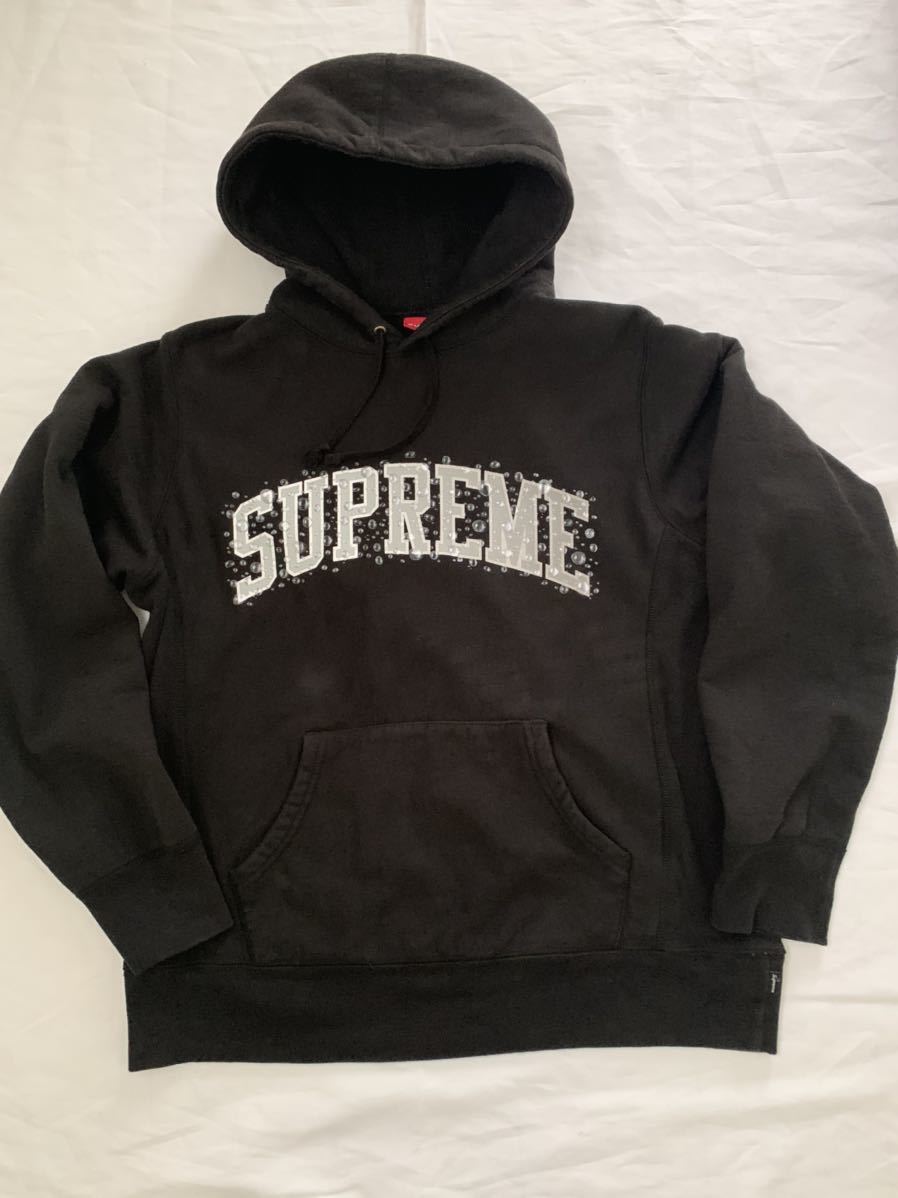 【送料無料】Supreme シュプリーム　アーチロゴパーカー　18AW Water Arc Logo Hooded Sweat shirt サイズM ブラック　　定価26000円+税_画像1