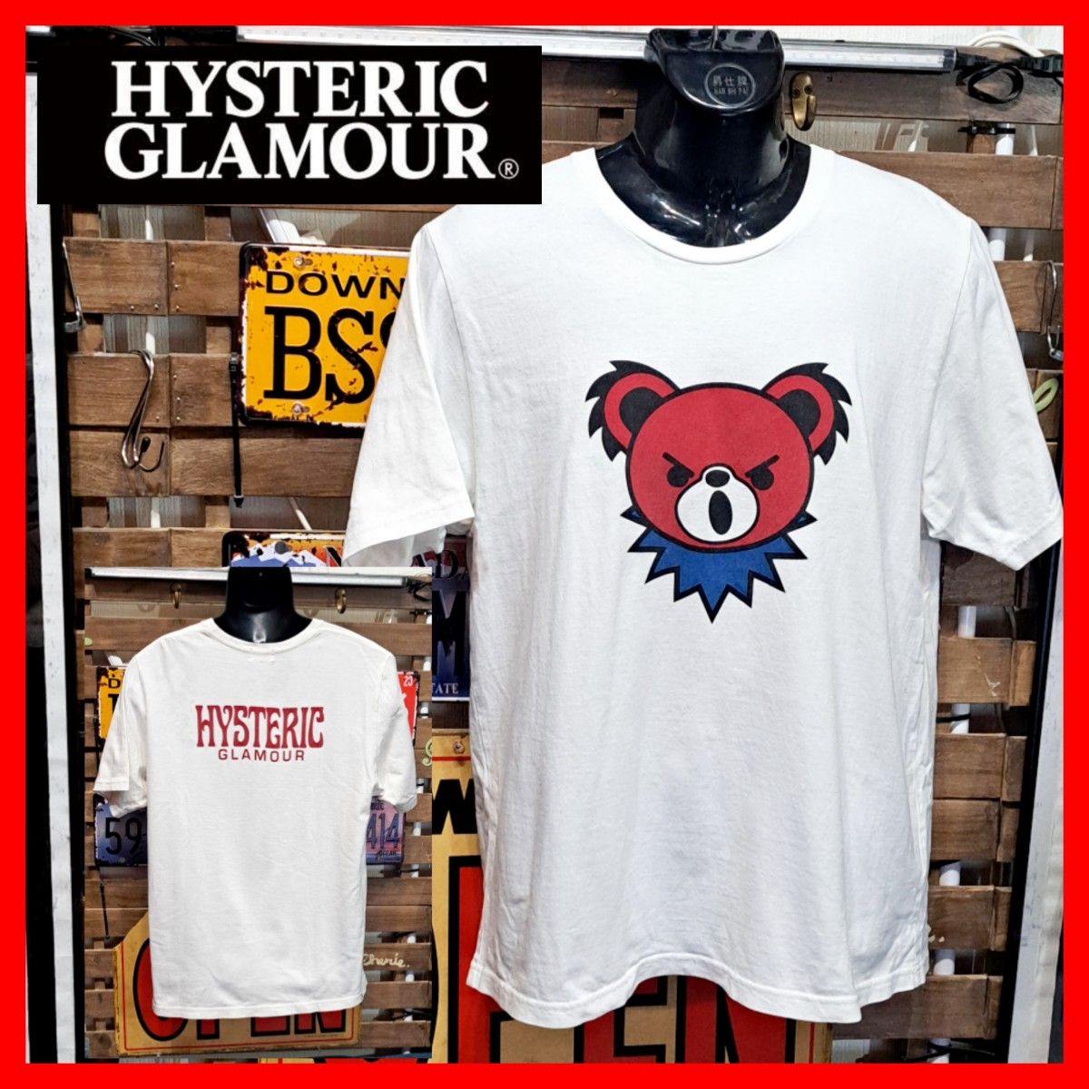HYSTERIC GLAMOUR ヒステリックグラマー デッドベア プリント HYSTERIC GLAMOUR ヒステリックグラマー デッドベア プリント