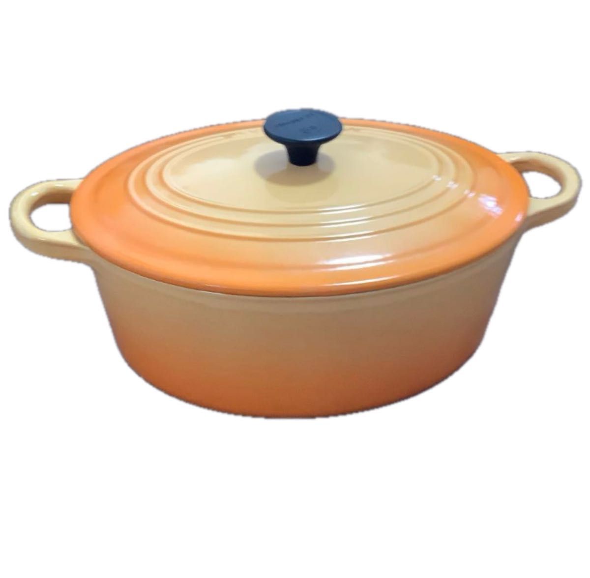 美品】Le Creusetルクルーゼ ココット・オーバル 鍋25cm 美品】Le Creusetルクルーゼ ココット・オーバル 鍋25cm