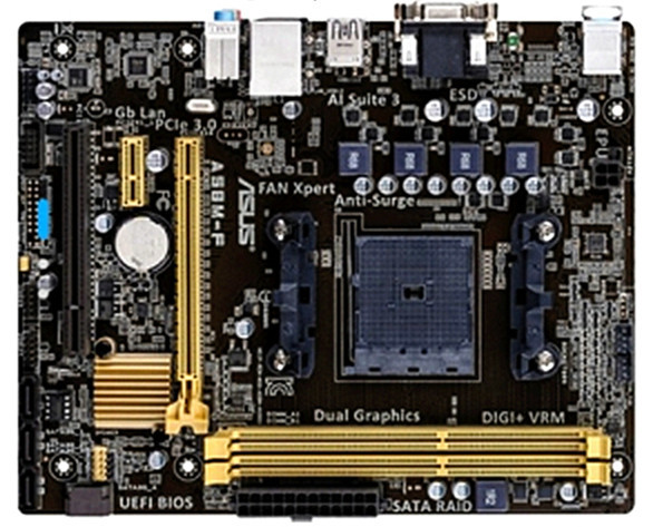 美品 ASUS A58M-F マザーボード AMD A58 Socket FM2/FM2+ AMD A10/A8/A6/A4/Athlon Micro ATX DDR3