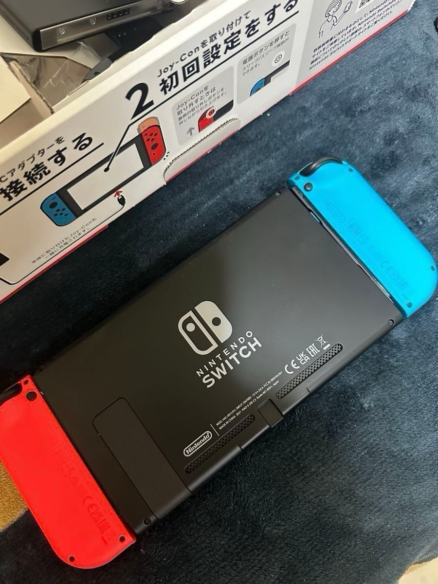 美品 Nintendo Switch 任天堂 ネオンブルー 初期化 本体 付属品 美品 Nintendo Switch 任天堂 ネオンブルー 初期化 本体 付属品