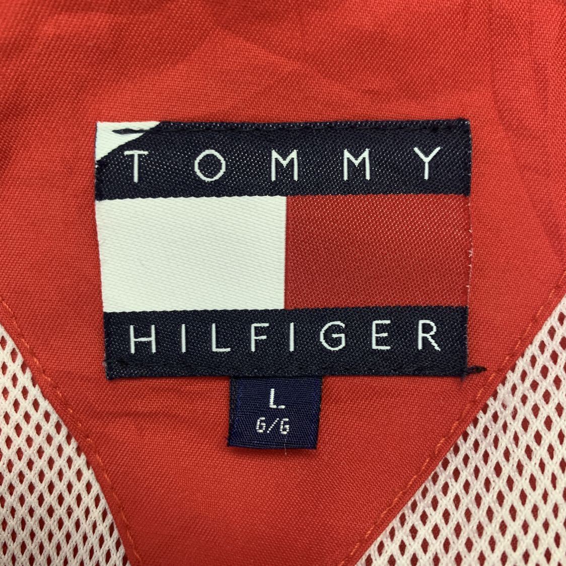 TOMMY HILFIGER トミーヒルフィガー ナイロンジャケット ブルゾン レッド 赤 フラッグタグ 旧タグ 90s L_画像6