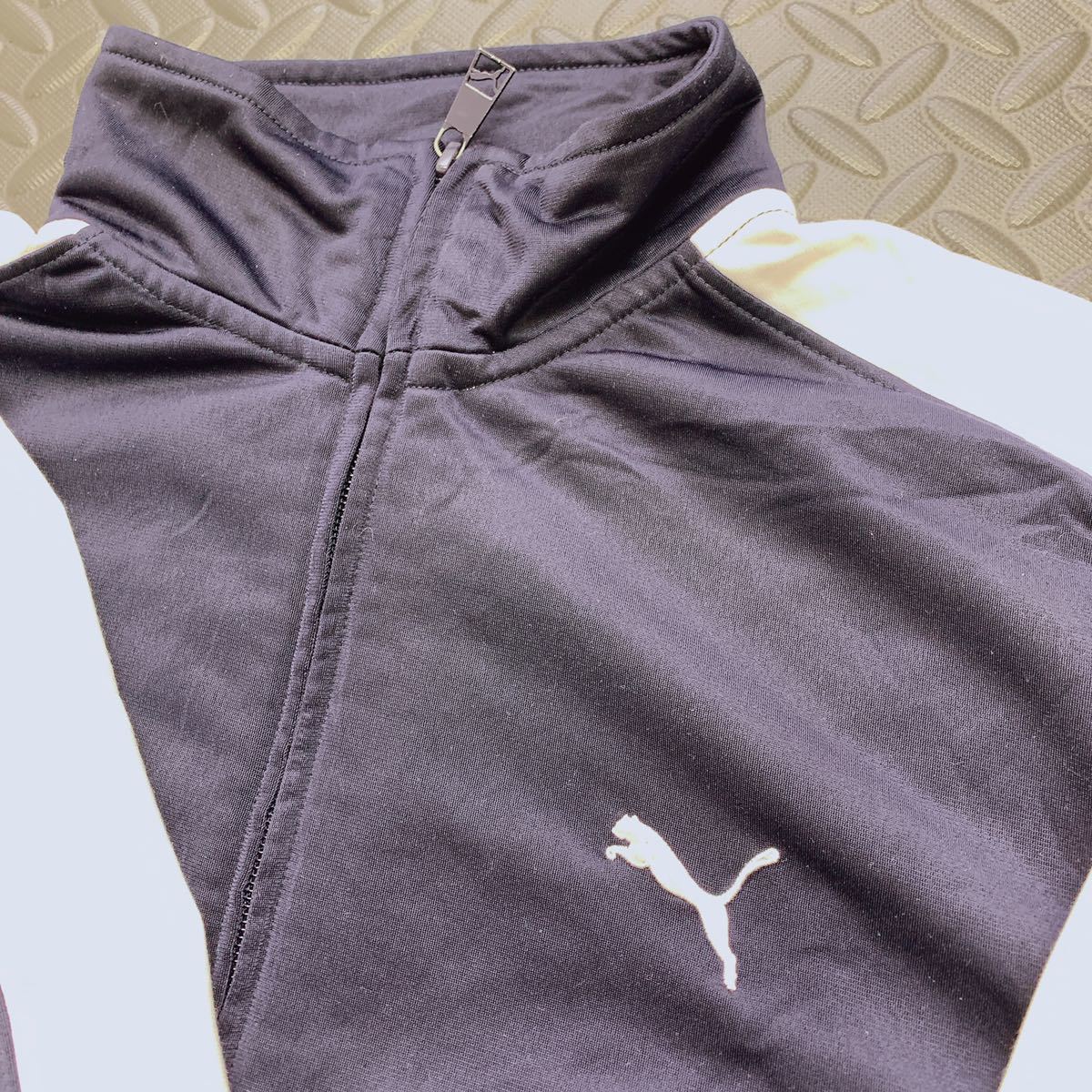 ★puma プーマ★ ジップアップジャケット ネイビー US L 美品 スポーツウェア_画像4