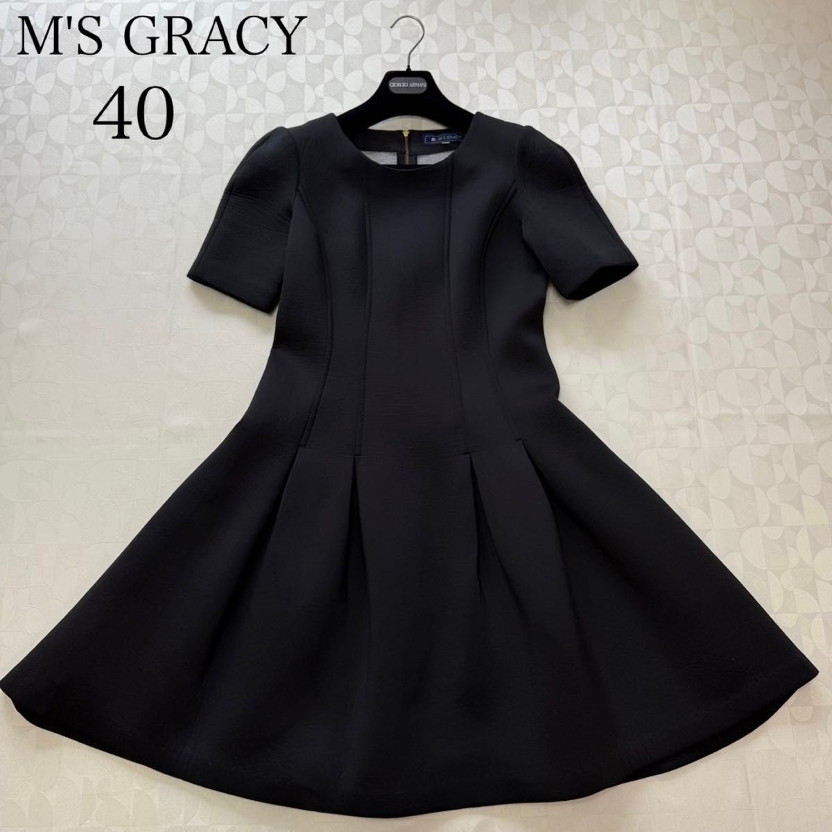 M'S GRACY エムズグレイシー ボンディング フレアワンピース M'S GRACY エムズグレイシー ボンディング フレアワンピース