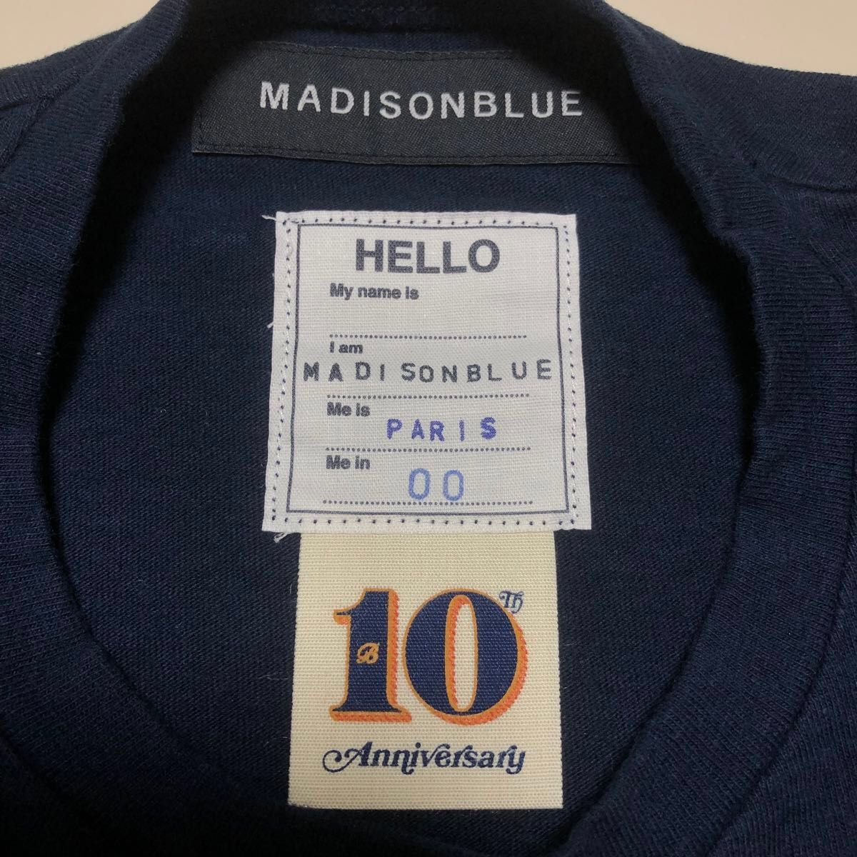 MADISONBLUE HELLO RARIS Tシャツ ラメ 10周年ネイビー MADISONBLUE HELLO RARIS Tシャツ ラメ 10周年ネイビー|Yahoo