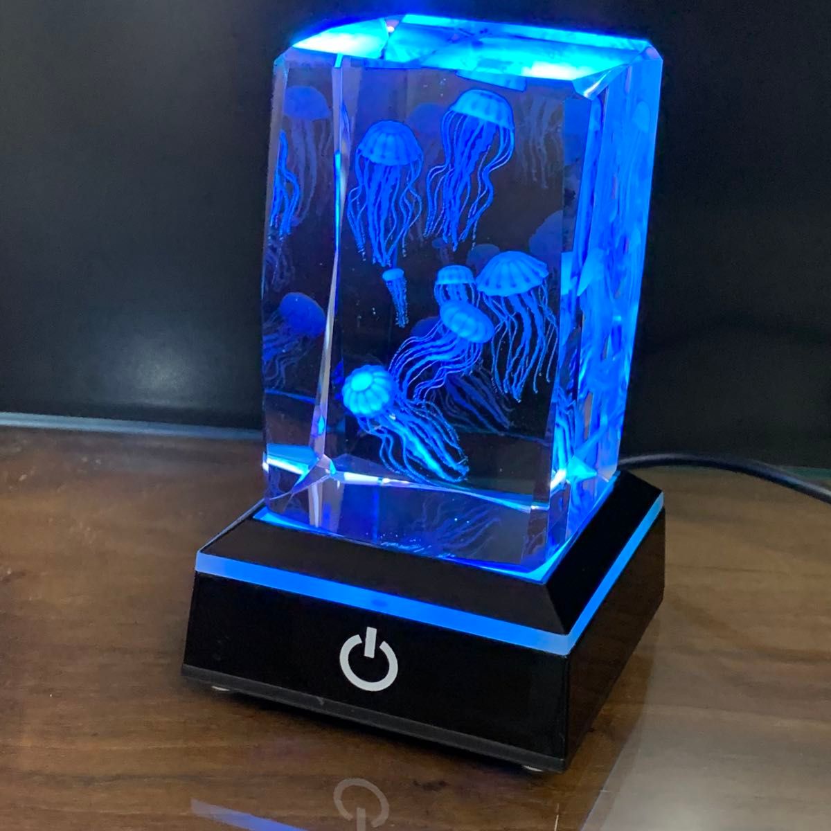 3D クリスタル アクアリウム クラゲ LEDライト インテリア 3D クリスタル アクアリウム クラゲ LEDライト インテリア