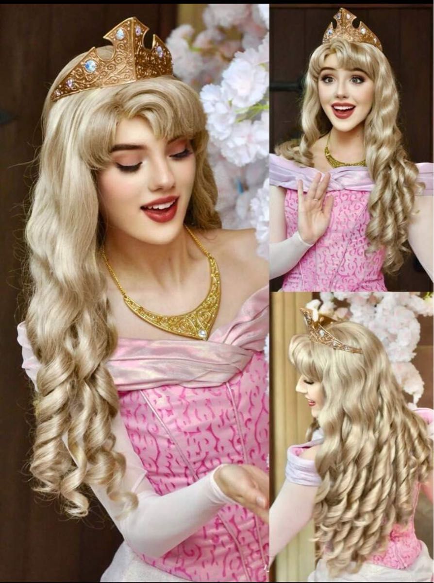 眠れる森の美女 オーロラ姫 コスプレ ウィッグ ディズニー 眠れる森の美女 オーロラ姫 コスプレ ウィッグ ディズニー