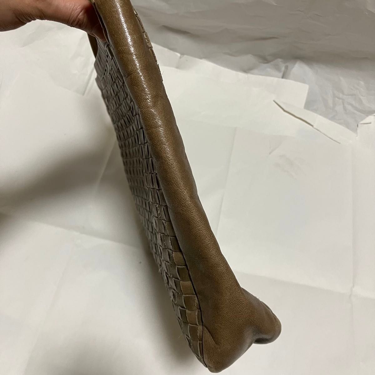 B stuff / ビースタッフ】 レザー / 編み込み ハンドバッグ B stuff / ビースタッフ】 レザー / 編み込み ハンドバッグ