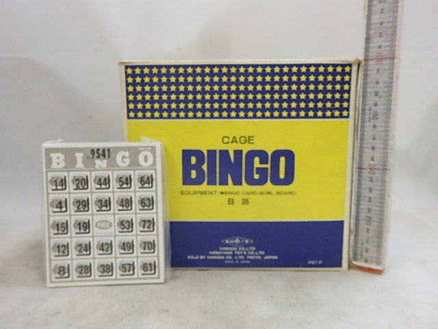  bingo game ( manually operated ) card attaching parts operation verification OK beautiful goods box .... equipped 