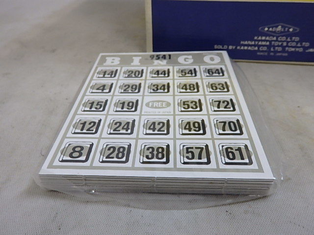  bingo game ( manually operated ) card attaching parts operation verification OK beautiful goods box .... equipped 